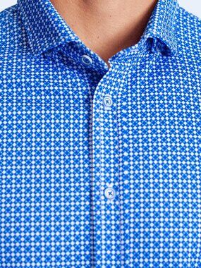 Buki Swiss Check Long Sleeve Tech Shirt - Blue - Blue / White